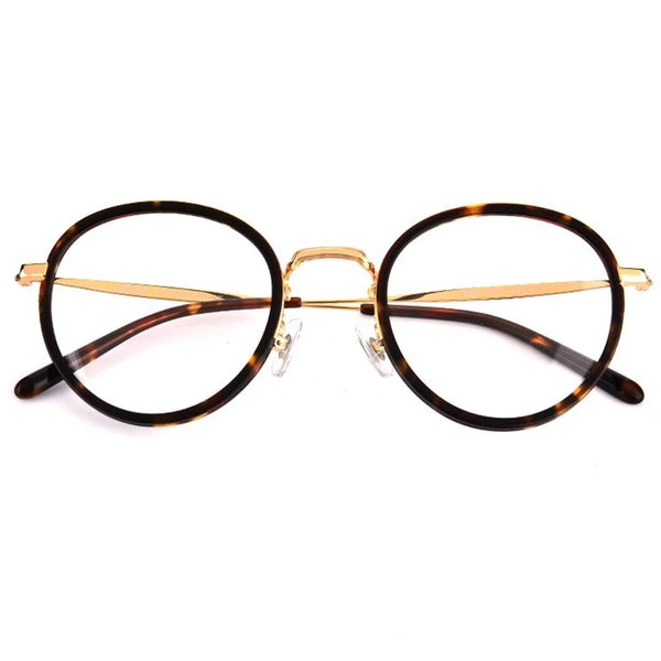Classic Acetate & Metal Combo Frame – Wayfarer-Inspired Eyeglasses