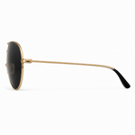 FINDIGIT Classic Aviator UV400 Sunglasses - Gold Frame Black Lens