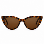 FINDIGIT Cat-Eye UV400 Sunglasses - Tortoise Shell Brown Lens
