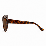 FINDIGIT Cat-Eye UV400 Sunglasses - Tortoise Shell Brown Lens