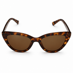 FINDIGIT Cat-Eye UV400 Sunglasses - Tortoise Shell Brown Lens